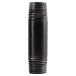 Black Welded Nipple, 1/2" x 4.5"