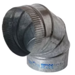 4" 90 deg Adjustable Metal Elbow, 30 ga