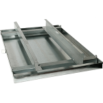 Condensate Metal Drain Pan, w/ Rail, 26 x 52 x 2", 24 ga