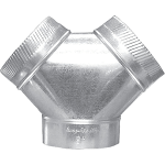 Bullnose Wye, Crimp 2 Small Ends, 8 x 6 x 6"